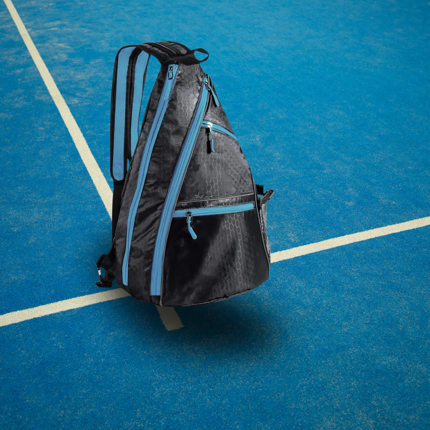 Sac Padel Homme bandoulière - Toile Oxford, ouverture diagonale