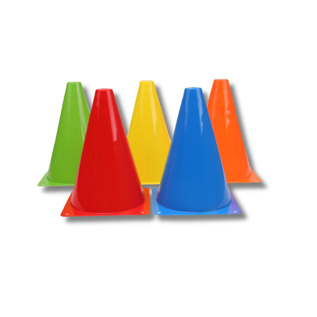 Plots d'entraînement padel - Lot de 25 cônes 5 couleurs
