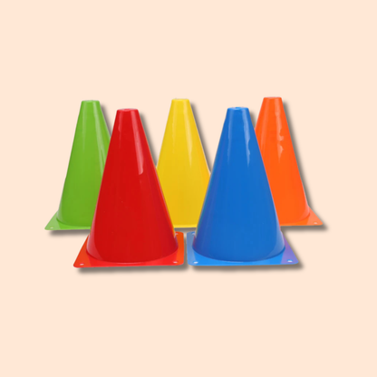 Plots d'entraînement padel - Lot de 25 cônes 5 couleurs