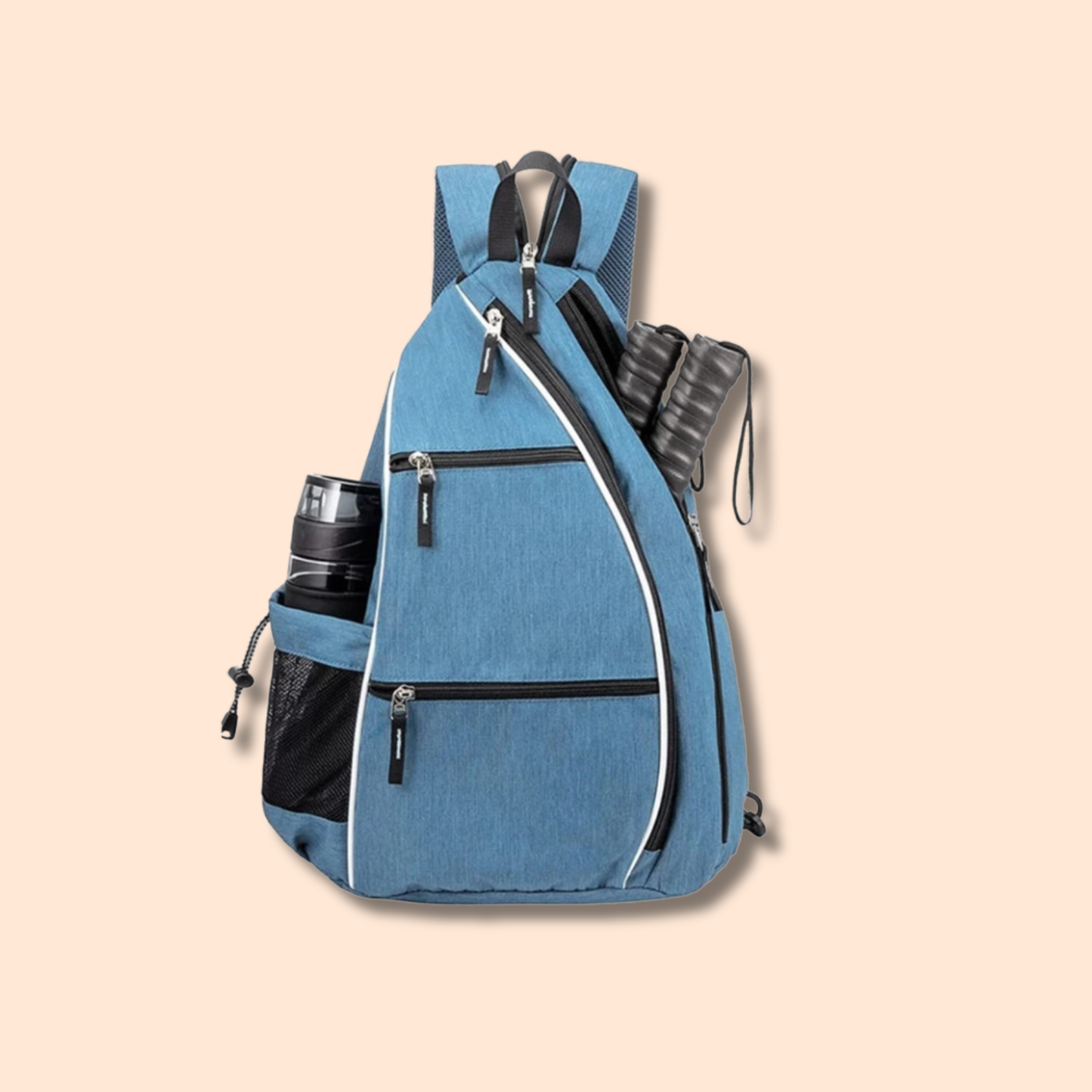Sac Padel à bandoulière mixte - Compartiment raquettes, 43 cm