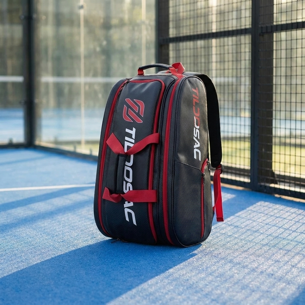 Sac à dos padel simili cuir - Waterproof, 2 à 4 raquettes, look pro
