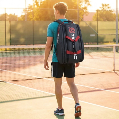 Sac à dos padel simili cuir - Waterproof, 2 à 4 raquettes, look pro