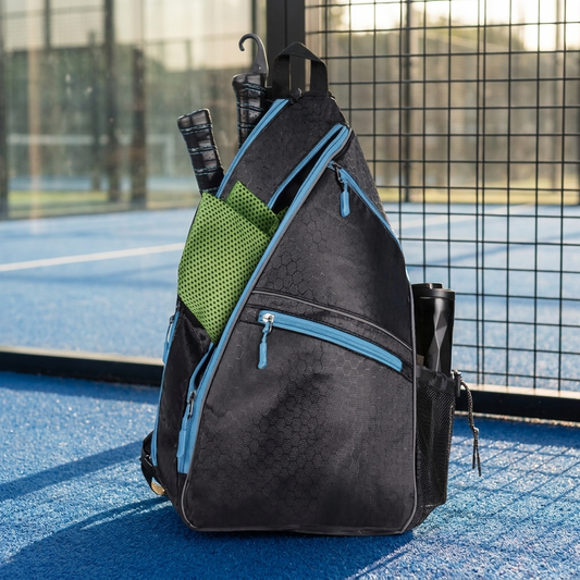 Sac Padel Homme bandoulière - Toile Oxford, ouverture diagonale